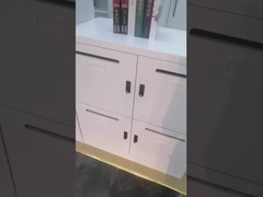 H1200 * W900 * D450mm علب بريد مكتب معدنية 4 باب خزانة مسحوق الطلاء