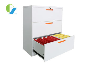 0.8mm Three Drawers Lateral Office Storage Filing Cabinets Custom Logo Design