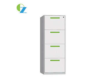 4 Drawers Vertical Lockable Metal Filing Cabinets 12mm Silm Edge For Office