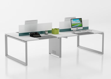 4 Seater Office Ergonomic Workstation Table Desk Linear Open E0 Grade For Staff