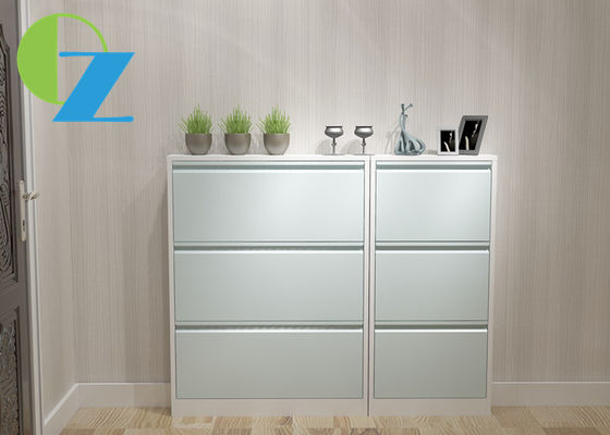 Width 800mm Three Drawer Non KD Slim Metal Cabinet