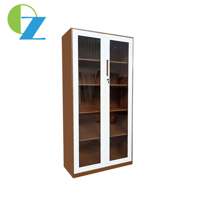 2 Glass Door Slim Metal Slim Drawer Filing Cabinet For Book Furniture