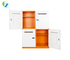 Orange Color 6 Door Mail Box Storage Cabinet With Knock Down Structure