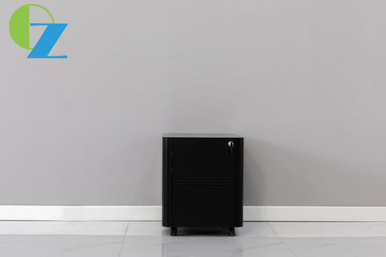 الصلب 2 درج قوس حافة ملف المحمول الركيزة مع قفل خزانة التخزين المتداول